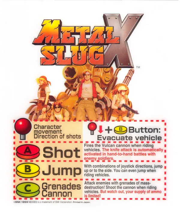 Metal Slug X mini marquee